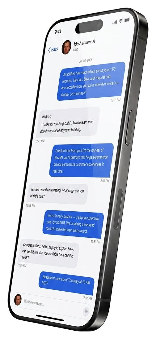 Intro and chat in the Solution app